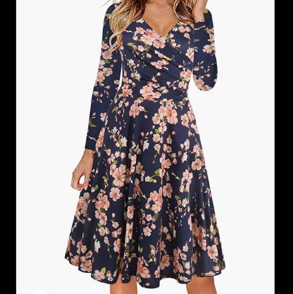 Floral Longsleeve Dress - Picture 1 of 5